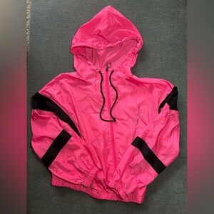 ❤️ 3/$18 No Boundaries Hot Pink windbreaker Jacket with Black Trim